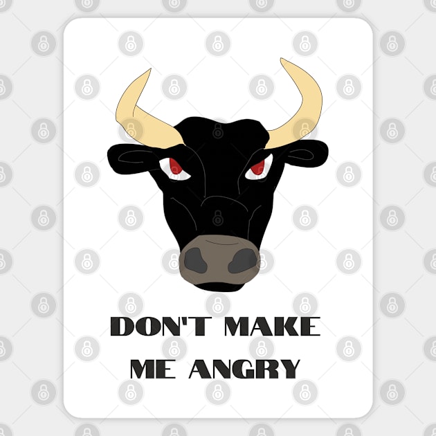Angry Bull Magnet by Alekvik